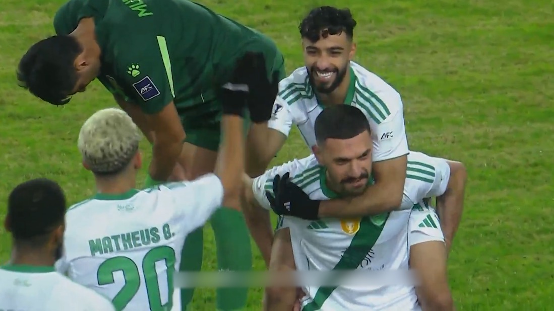 گل چهارم الاهلی عربستان به الشرطه (صالح ابوشمات)