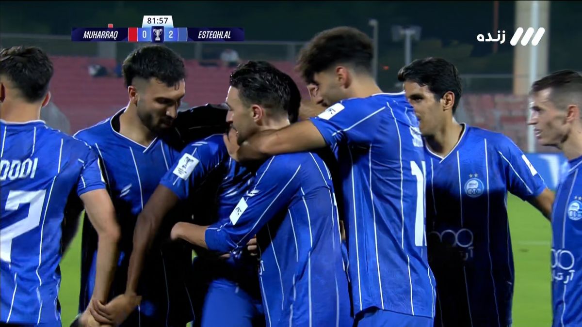 گل دوم استقلال به المحرق (نازون)