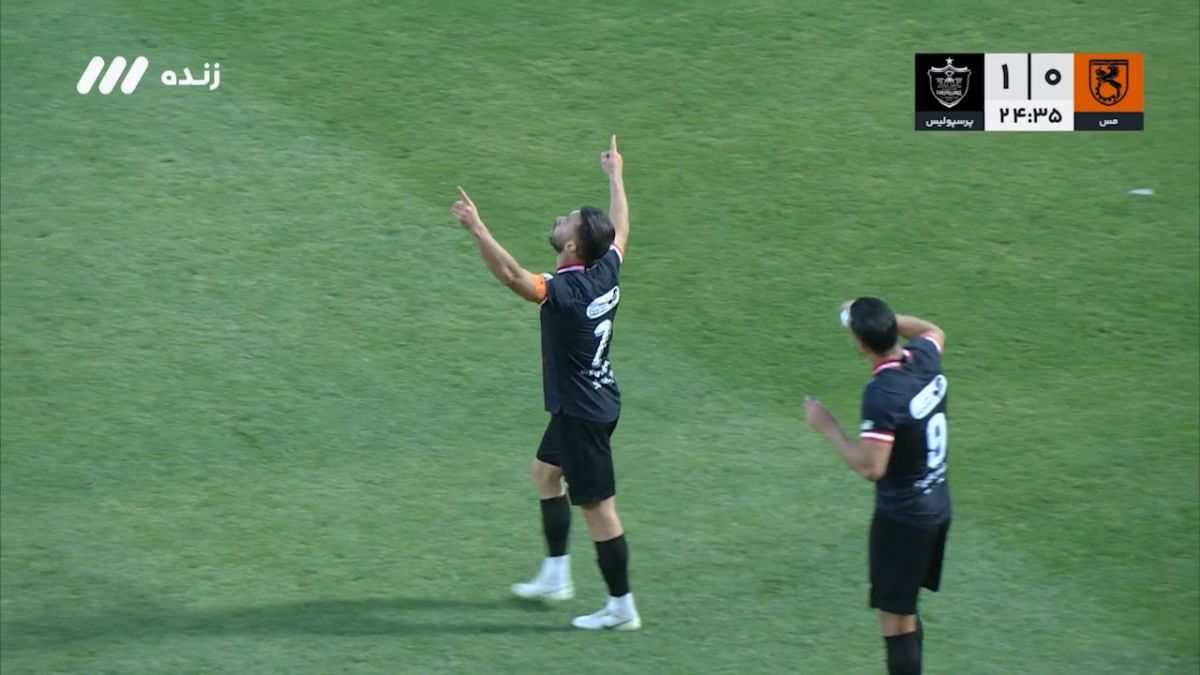 گل اول پرسپولیس به مس رفسنجان (سروش رفیعی)