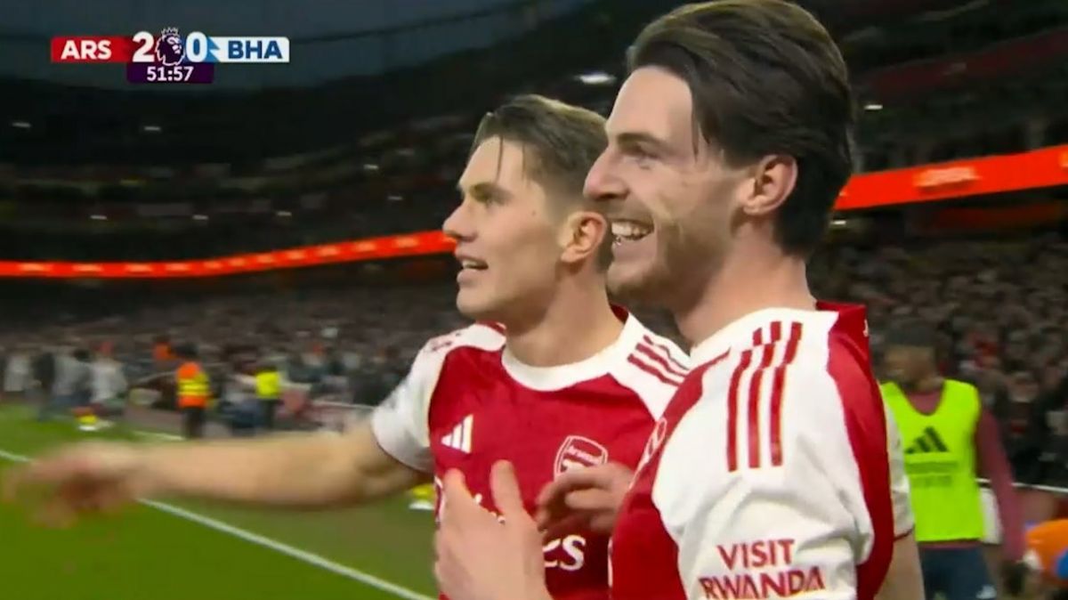 گل دوم آرسنال به برایتون (گل به خودی جورجینیو روتر)