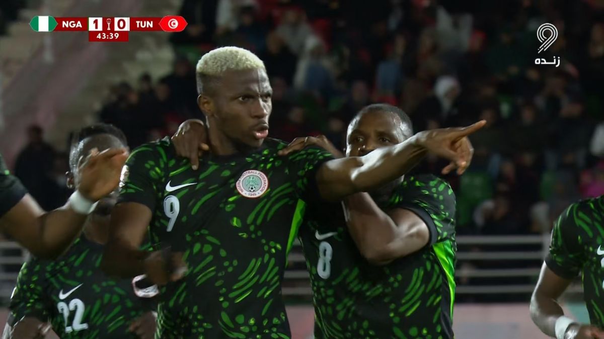 گل اول نیجریه به تونس (ویکتور اوسیمن)