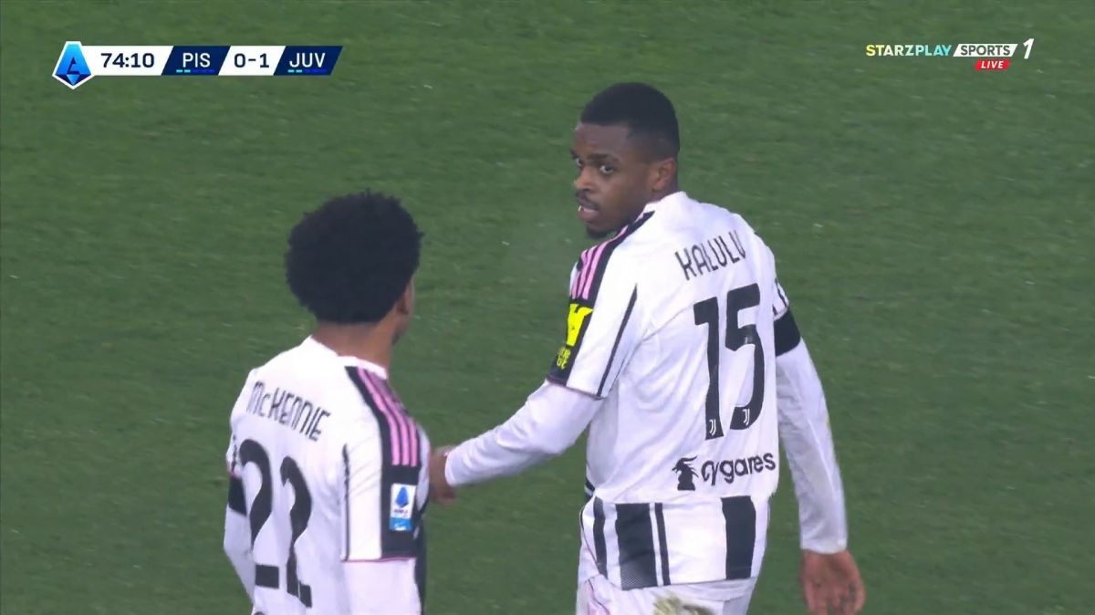 گل اول یوونتوس به پیزا (گل به خودی کالابرسی)