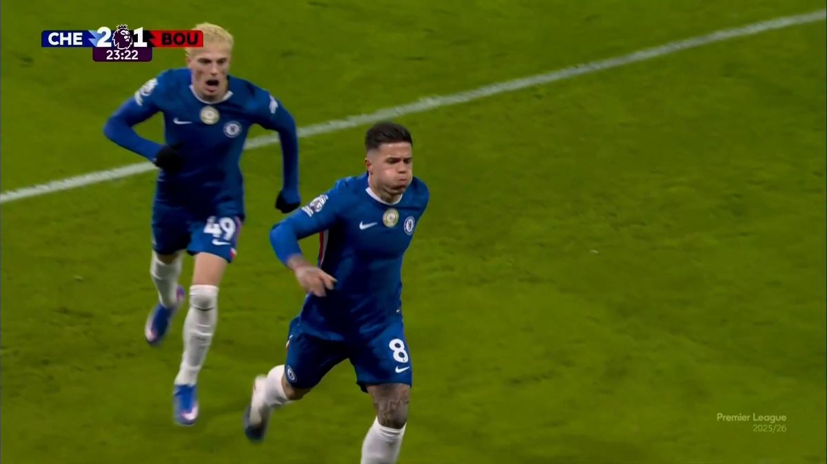 گل دوم چلسی به بورنموث (انزو فرناندز)