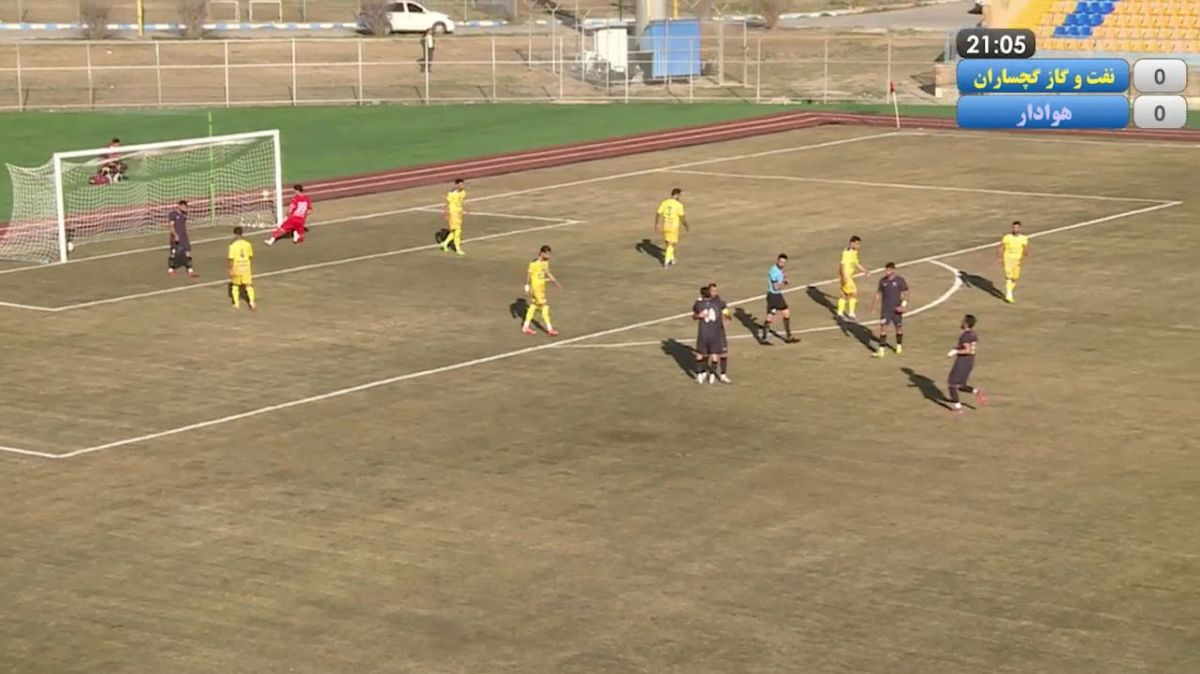 گل اول هوادار به نفت و گاز گچساران (امین قاسمی نژاد)