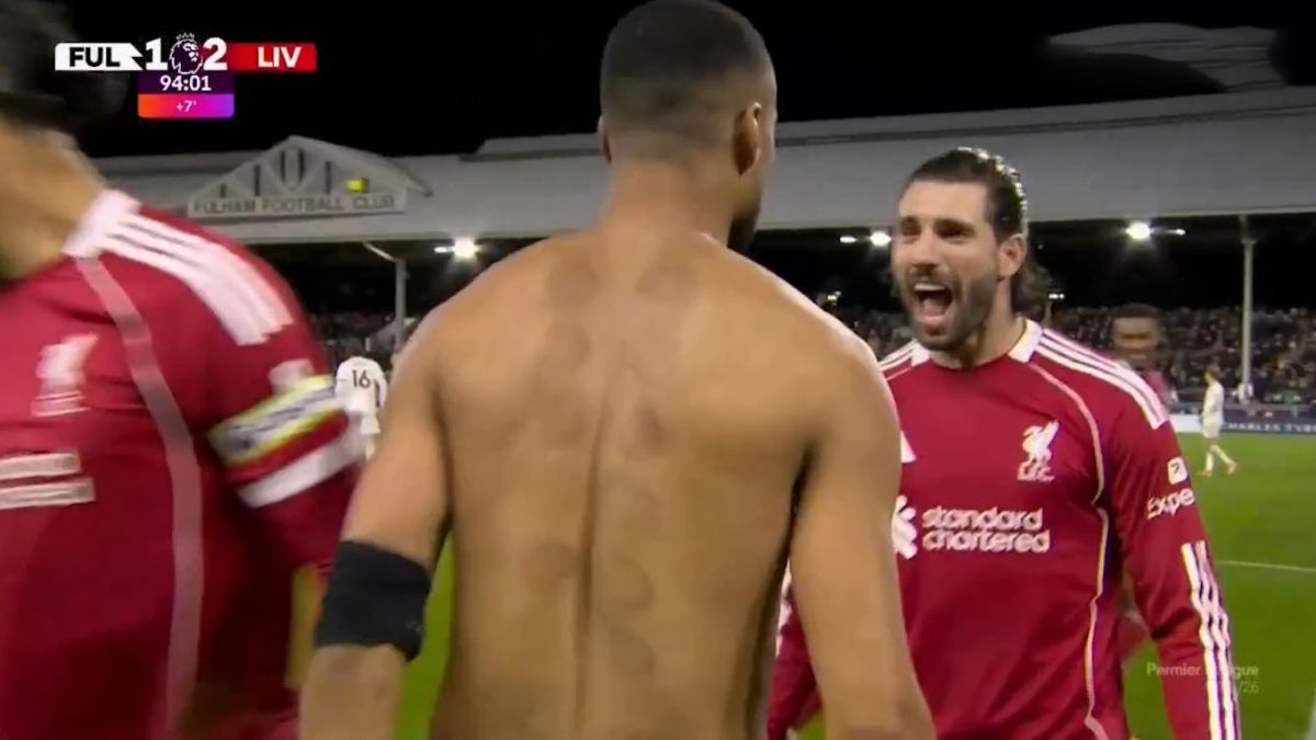 گل دوم لیورپول به فولام (کودی خاکپو در دقیقه ۹۴)