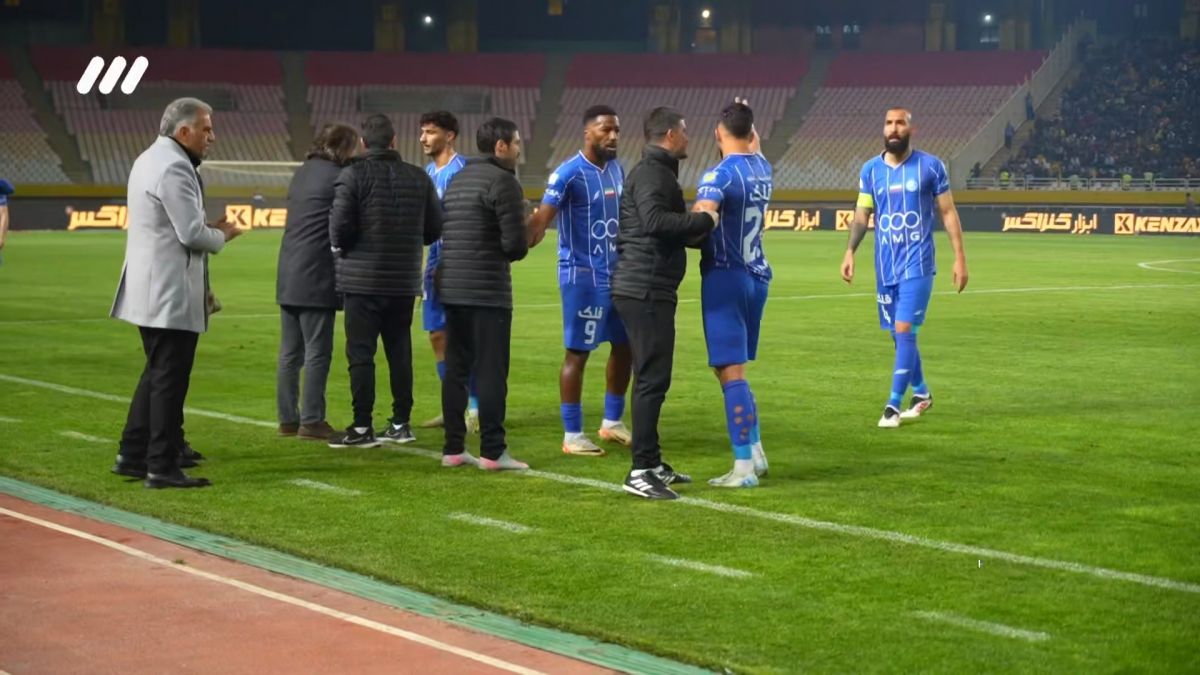 درگیری حسین گودرزی و نازون حین بازی مقابل سپاهان و اخطار خشن بیژن طاهری به گودرزی