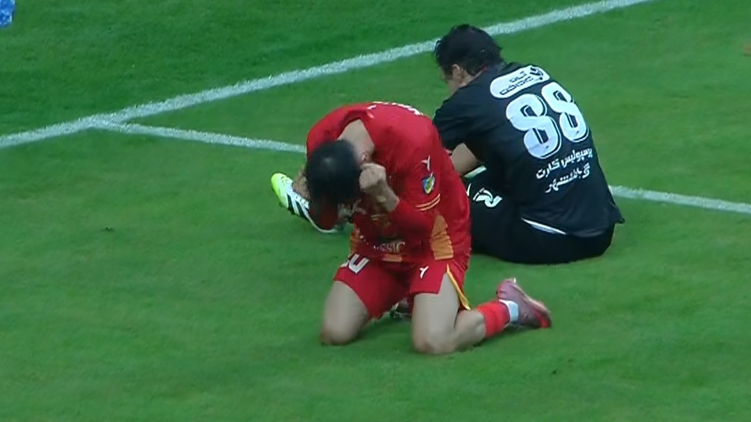 گل سوم فولاد خوزستان به پرسپولیس (یوسف مزرعه دقیقه 94)