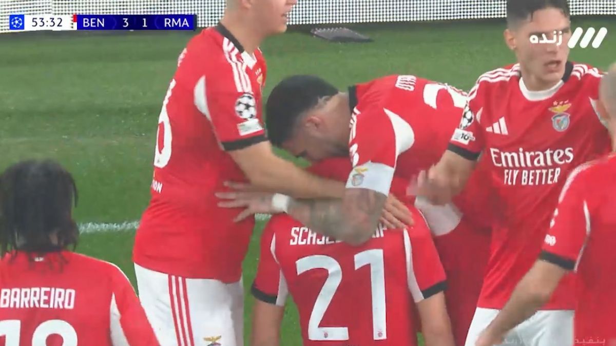 گل سوم بنفیکا به رئال مادرید (سوپرگل و دبل اشجلدرپ)