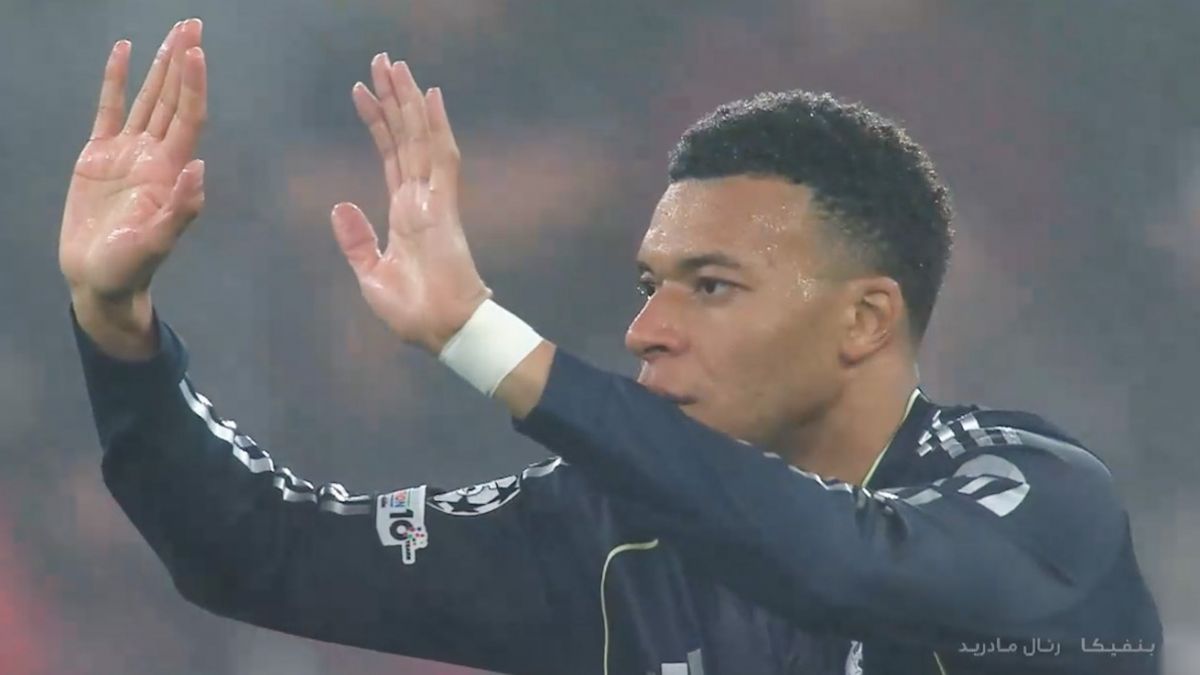 گل دوم رئال مادرید به بنفیکا (دبل کیلیان امباپه)