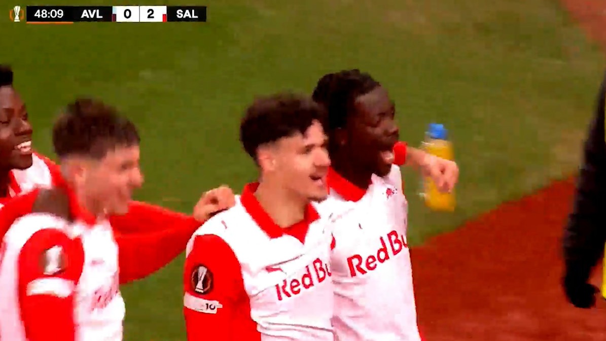 گل دوم سالزبورگ به استون ویلا (گل رباح ماجری کوناته)