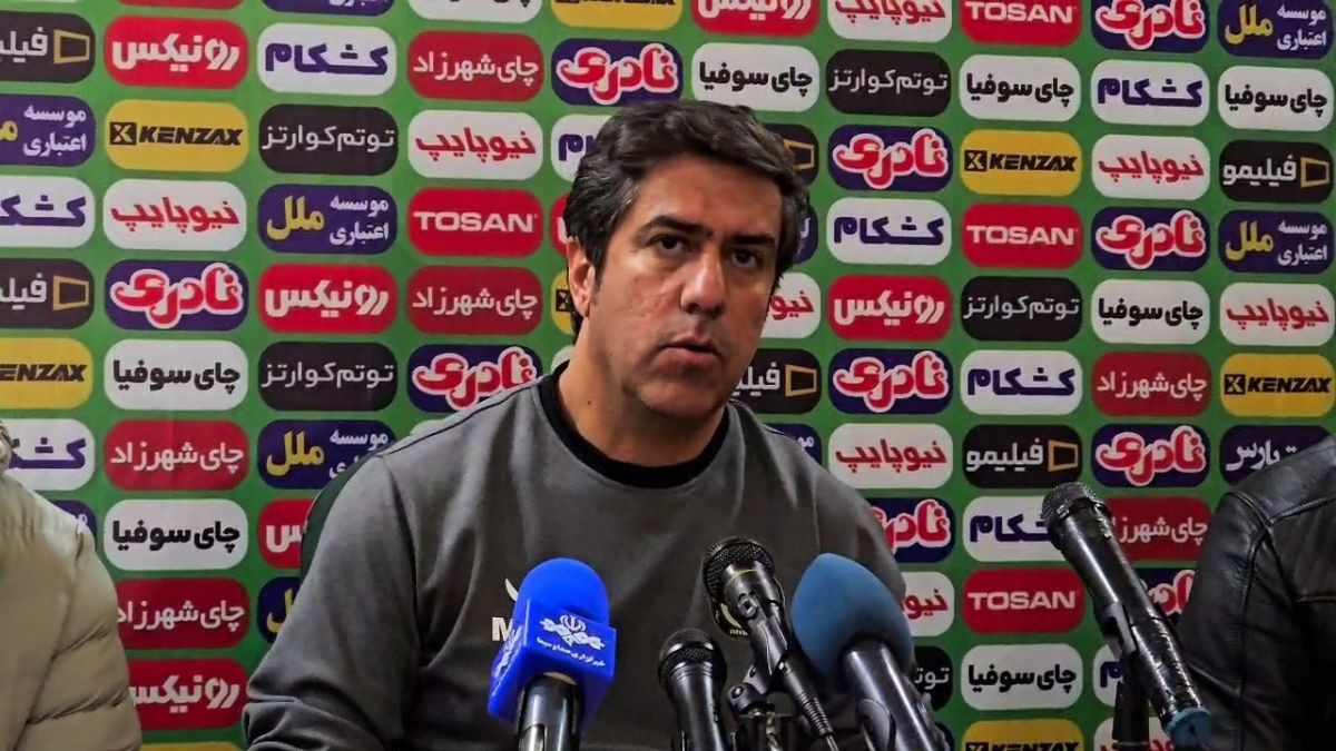 کنفرانس خبری مهرداد کریمیان مربی پیکان پس از برتری مقابل استقلال
