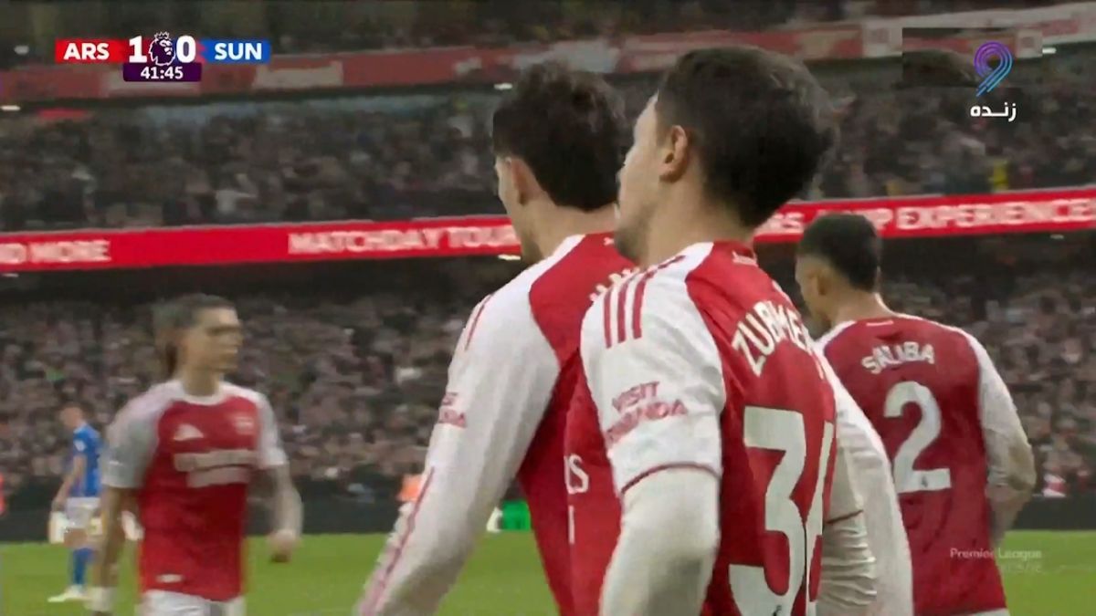 گل اول آرسنال به ساندرلند (مارتین زوبیمندی)