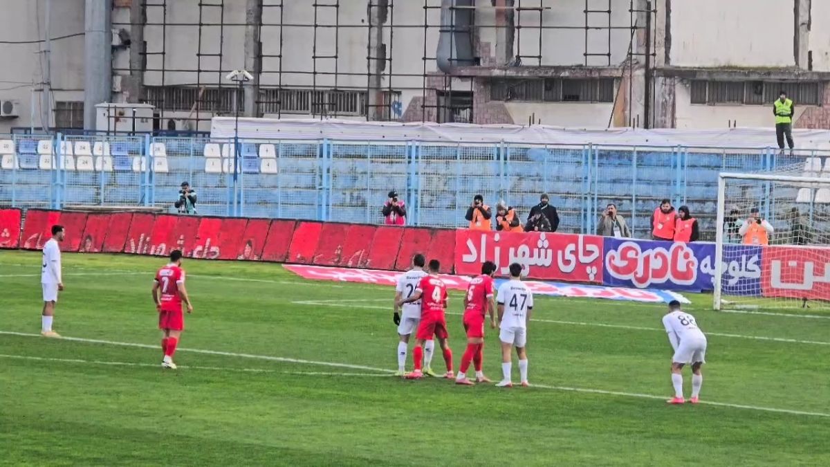گل اول ملوان به پرسپولیس از زاویه دوربین فوتبالی