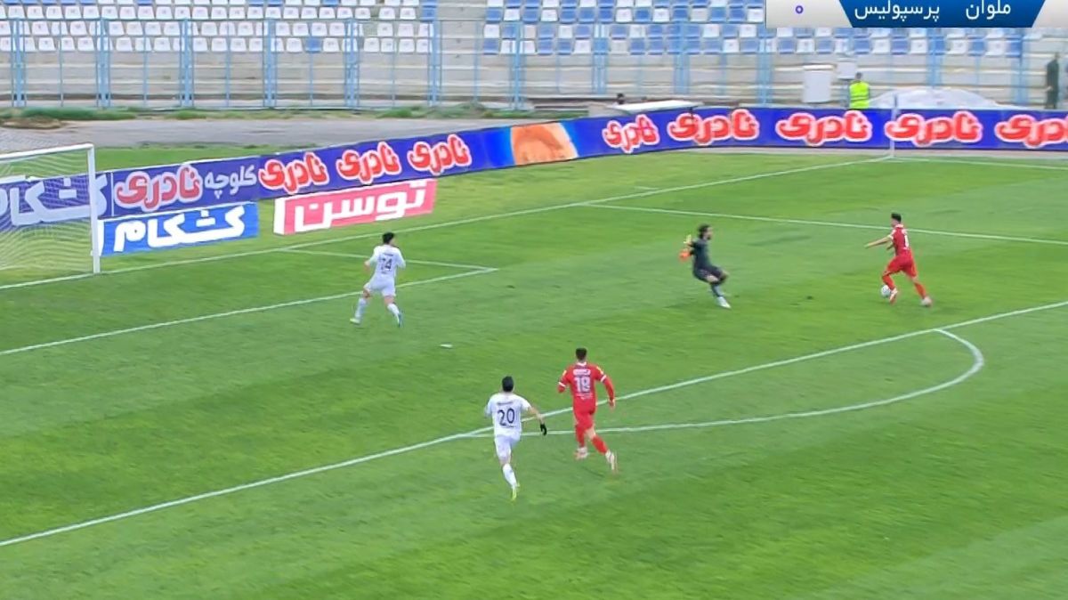 موقعیت عالی گلزنی پرسپولیس توسط علیپور از دست رفت