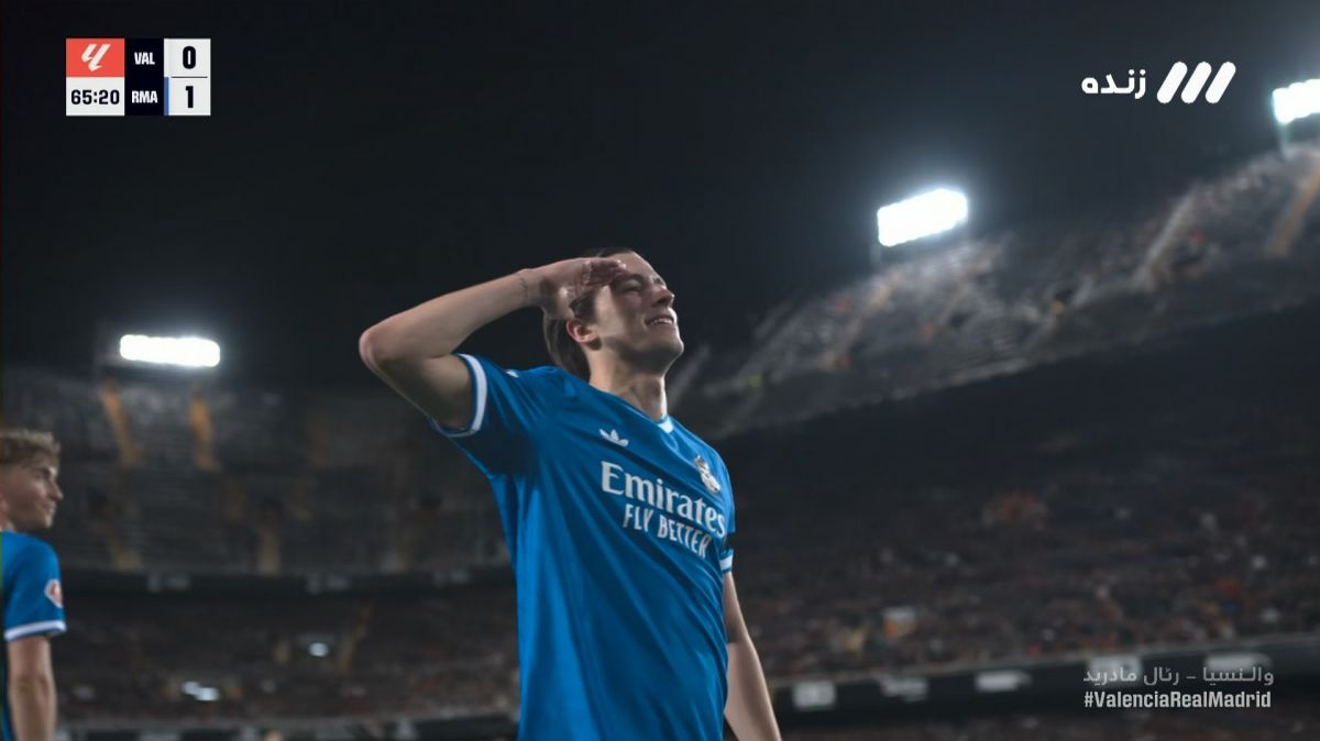 گل اول رئال مادرید به والنسیا (آلوارو کارراس)