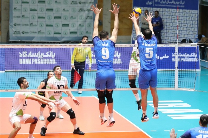 لیگ برتر والیبال| تداوم صدرنشینی شاگردان عطایی/ قعرنشینی آبی‌های گنبد