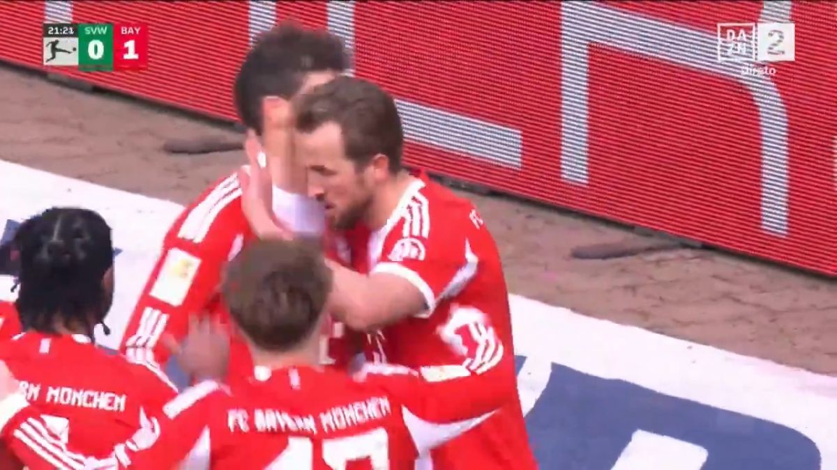 گل اول بایرن مونیخ به وردربرمن (هری کین)