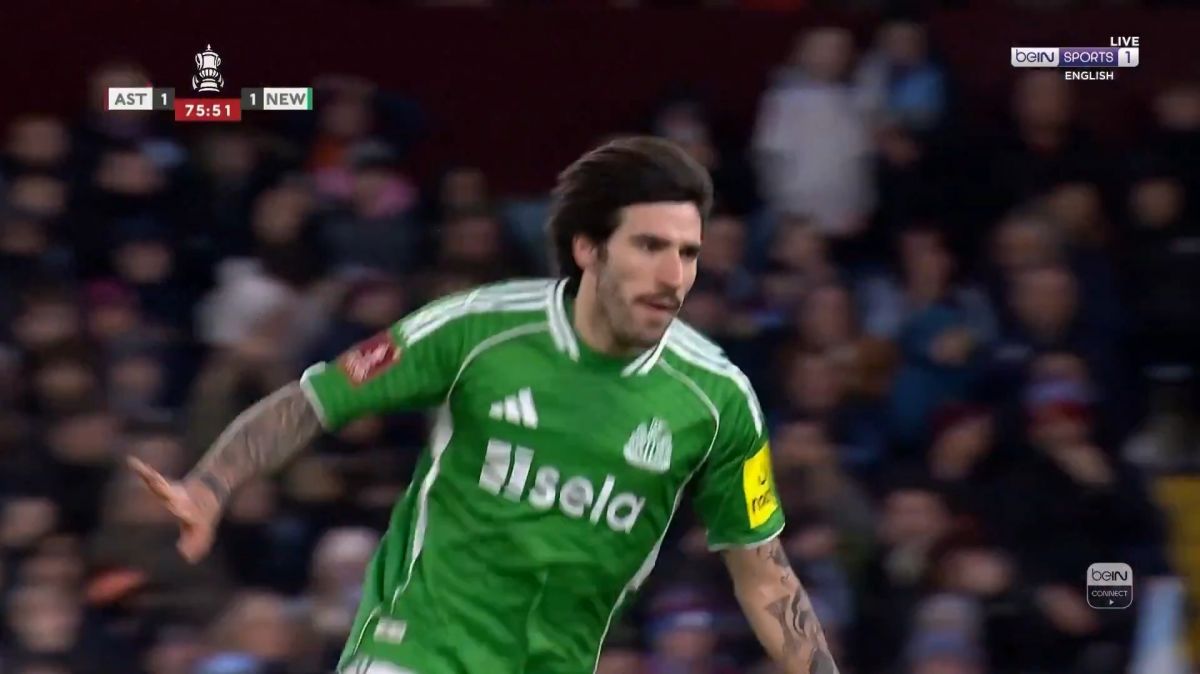 گل دوم نیوکاسل به استون ویلا (دبل ساندرو تونالی)