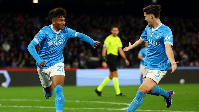 گل دوم ناپولی به رم (آلیسون سانتوس)