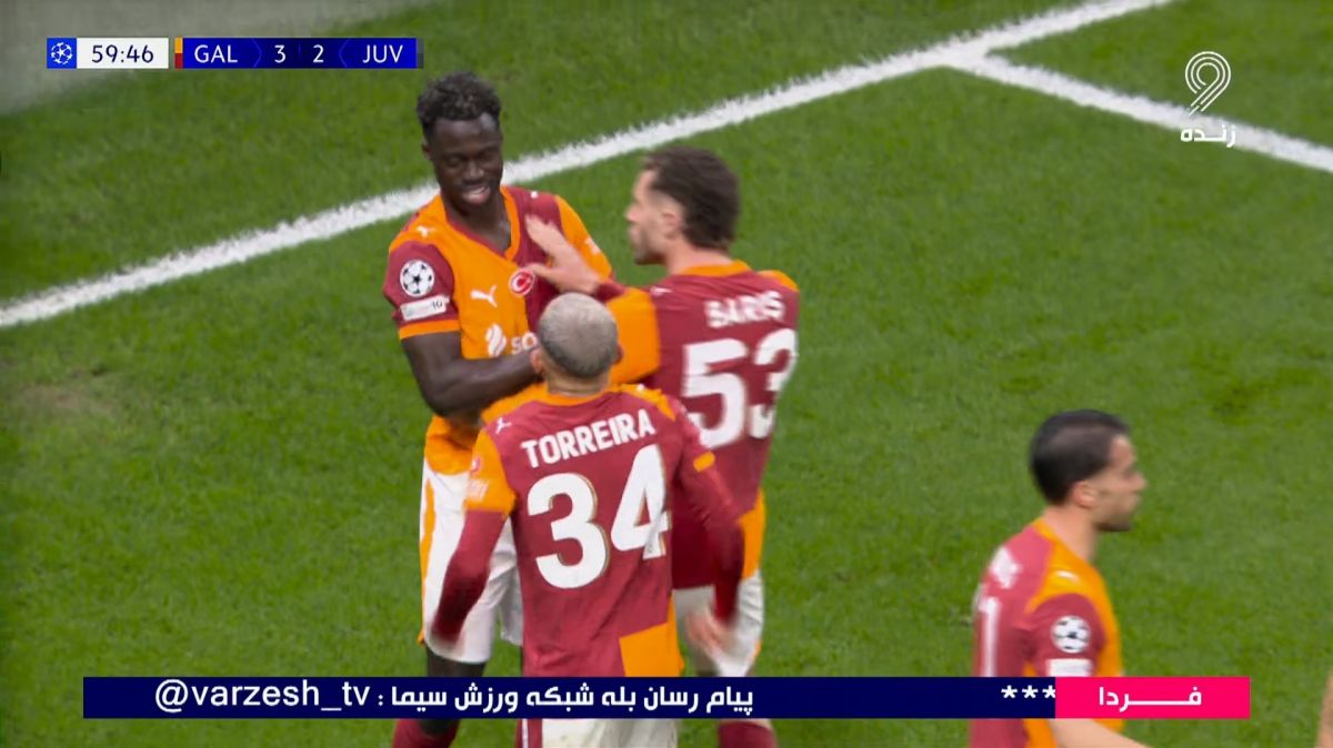 گل سوم گالاتاسرای به یوونتوس (داوینسون سانچز)