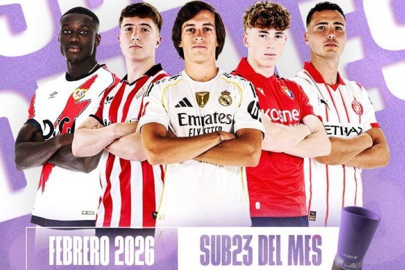 معرفی نامزدهای بهترین بازیکن زیر ۲۳ سال ماه فوریه ۲۰۲۶ لالیگا