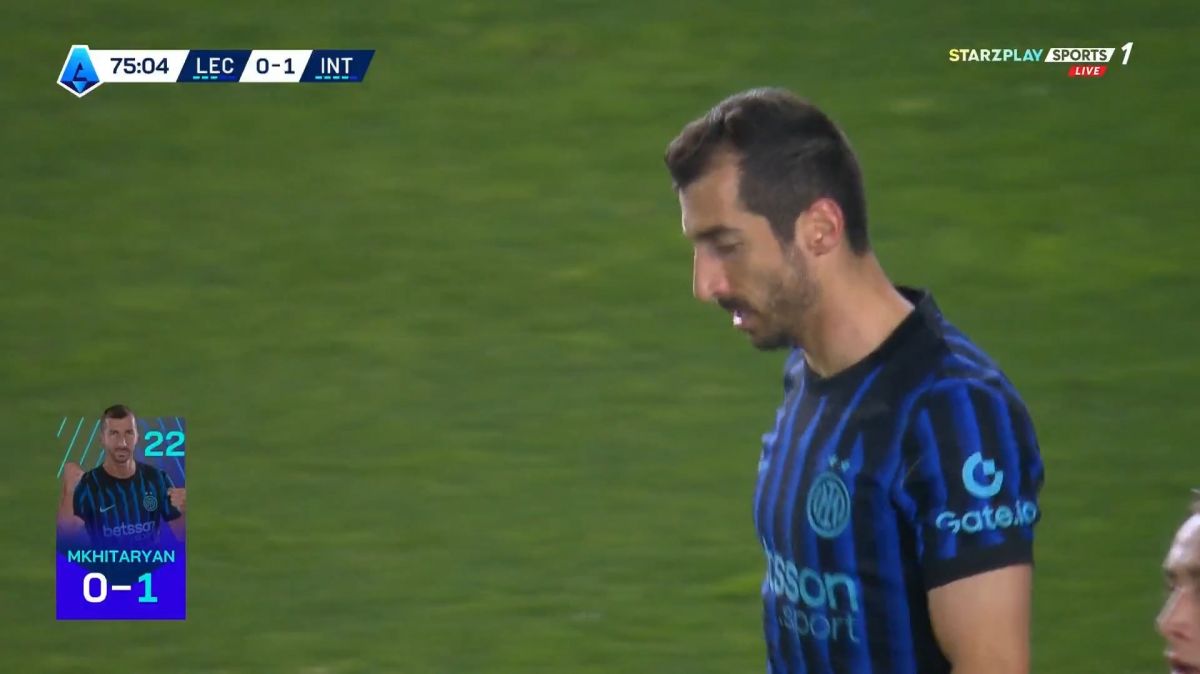 گل اول اینتر به لچه (هنریک میخیتاریان)