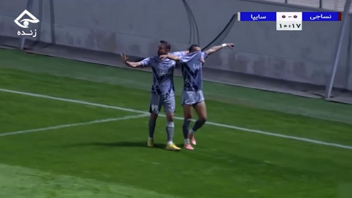 گل اول سایپا به نساجی مازندران (فرزاد جعفری)