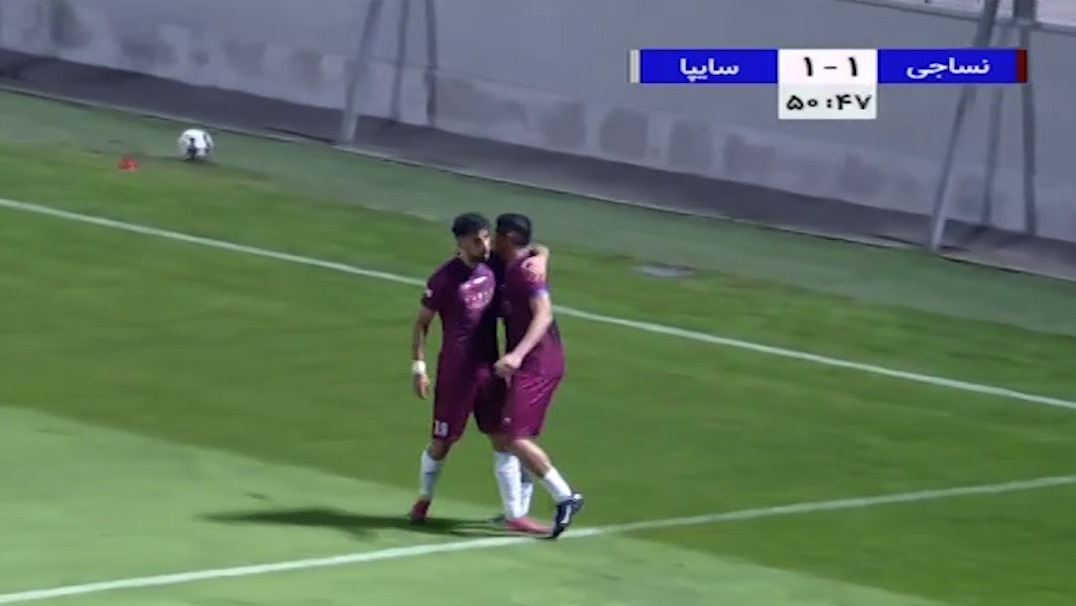 گل اول نساجی مازندران به سایپا (مهدی طهماسبی)