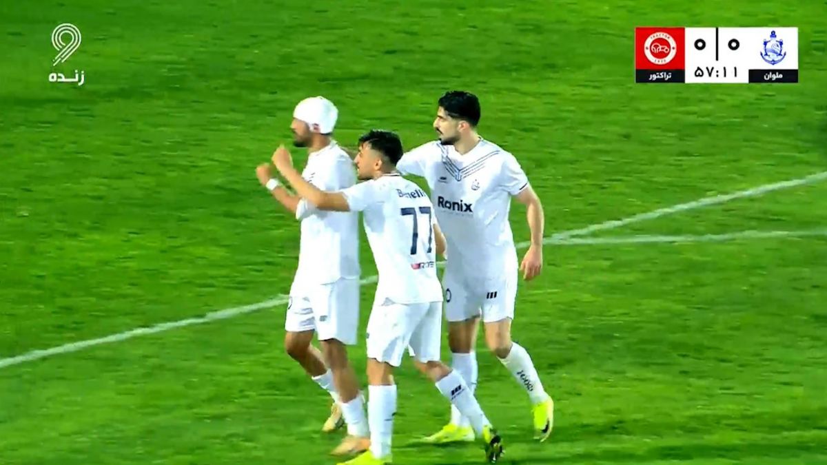 گل اول ملوان به تراکتور (محمدجواد محمدی)