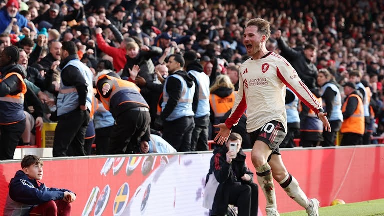 خلاصه بازی ناتینگهام فارست 0-1 لیورپول (گل دقیقه 97 مک آلیستر)