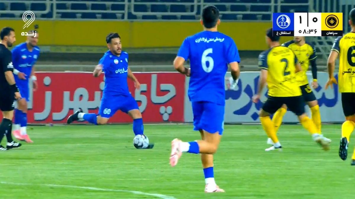 گل اول استقلال خوزستان به سپاهان (امیرحسین جلیلوند)