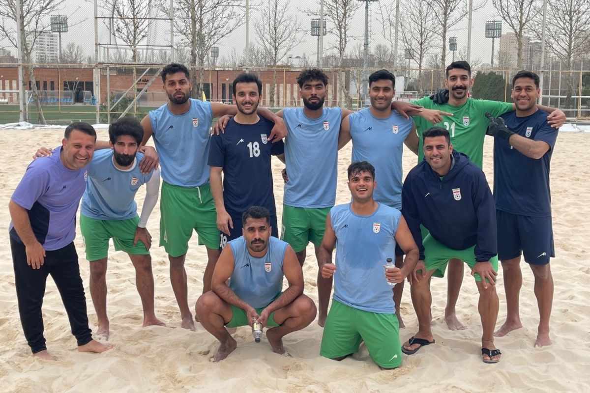 بازی درون تیمی، آخرین تمرین تیم ملی فوتبال ساحلی