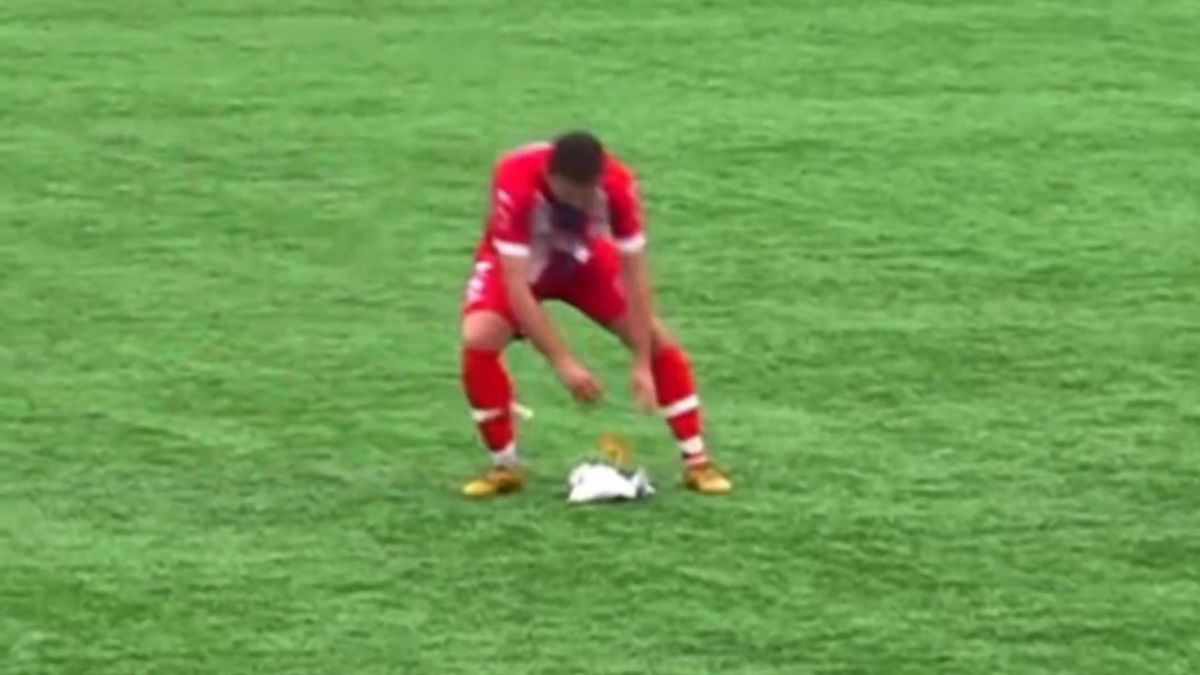 احیای مرغ دریایی پس از برخورد توپ با این پرنده توسط بازیکنی در لیگ ترکیه