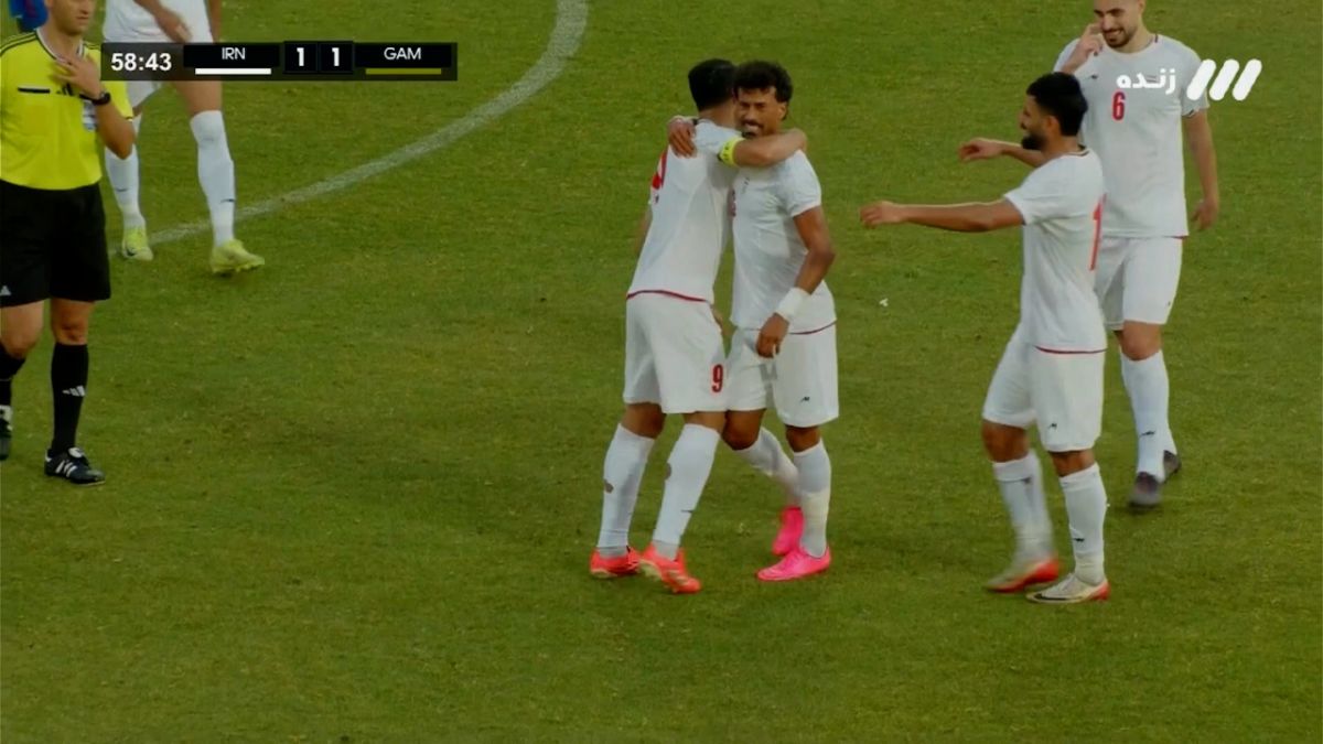 گل دوم ایران به گامبیا (سوپرگل رامین رضاییان)