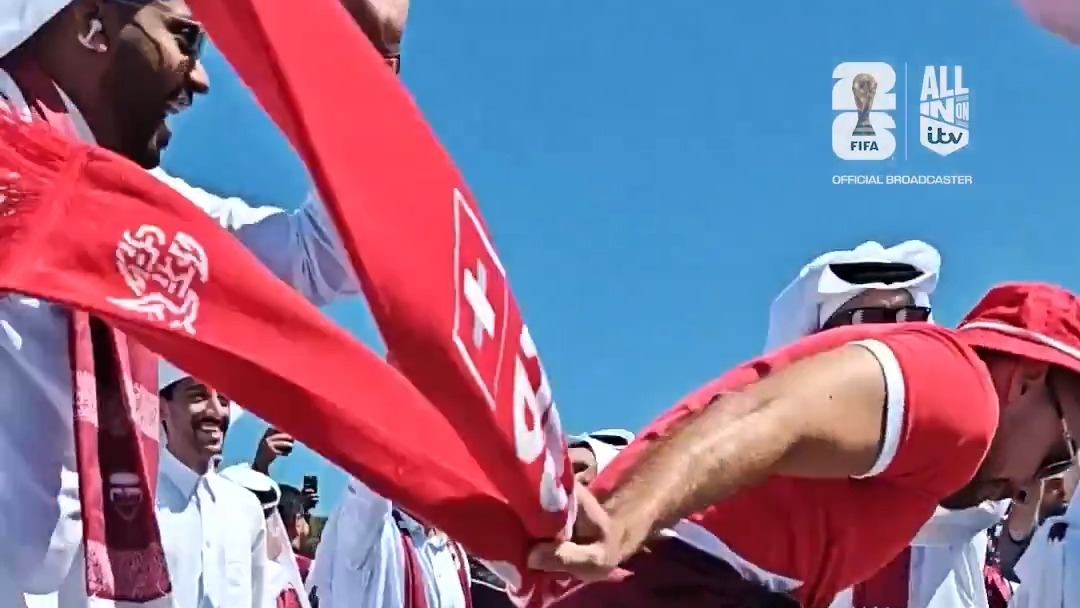 حرکات موزون هواداران قطر و سوئیس