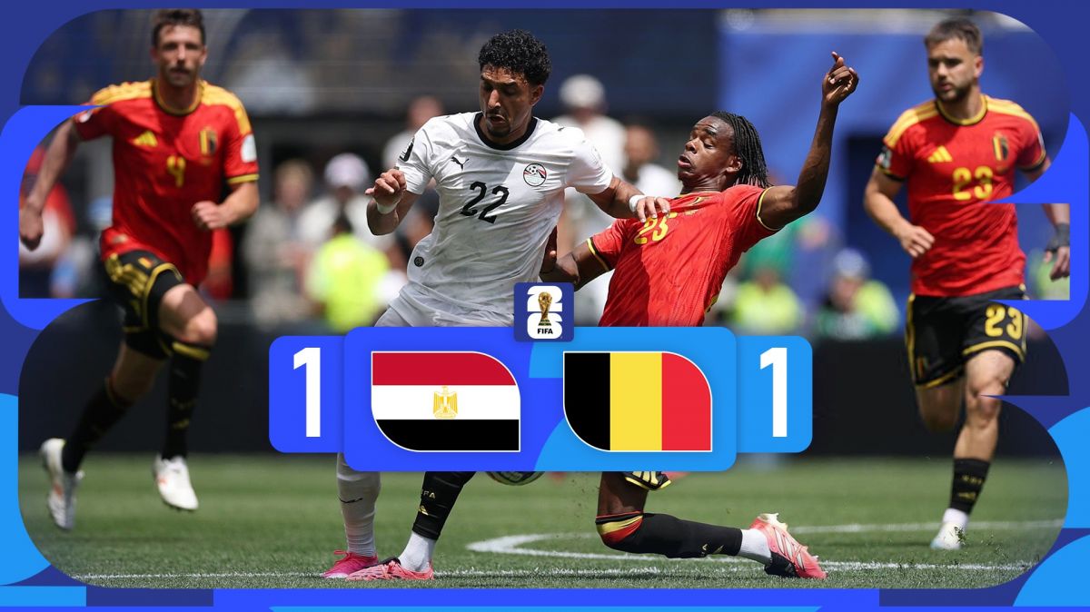 خلاصه بازی بلژیک 1-1 مصر