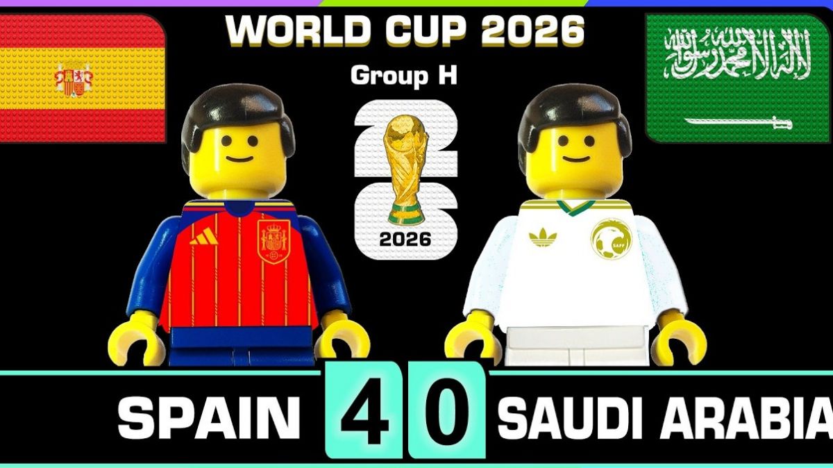 شبیه سازی گل های بازی اسپانیا 4-0 عربستان با عروسک لگو