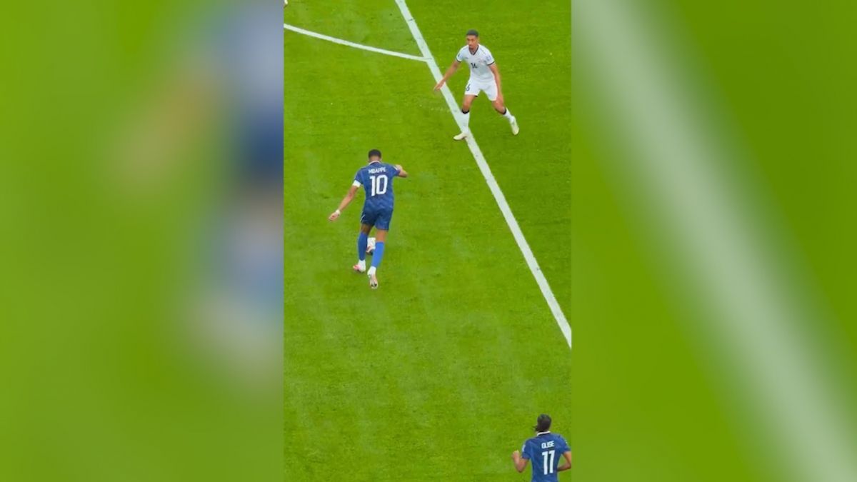 سوپرگل کیلیان امباپه به عراق از نمایی متفاوت