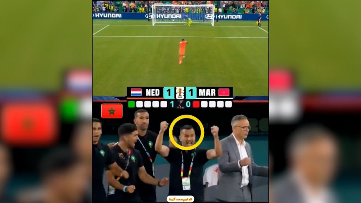 ری اکت های جالب دستیار خارجی سرمربی مراکش هنگام پنالتی ها