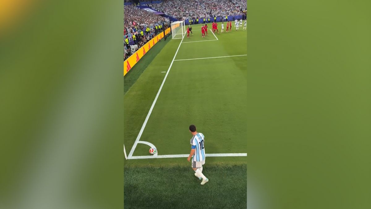 پاس گل مسی و گل اول به سوئیس از نگاه نزدیک دوربین هواداران