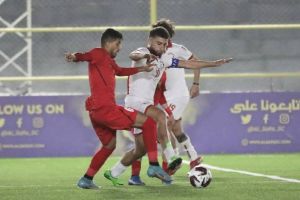 دیدار اردن و فلسطین در ورزشگاه تازه تاسیس