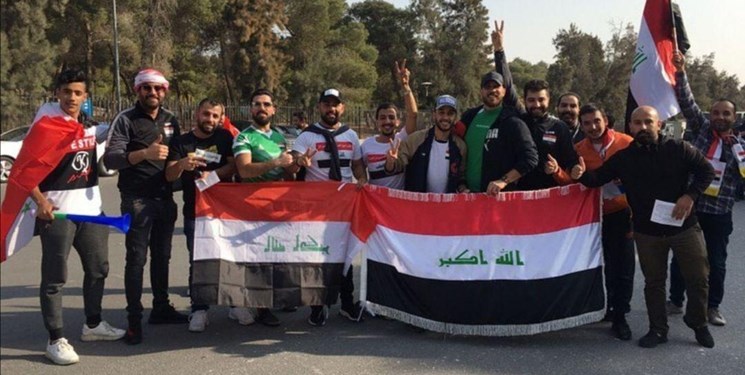 درهای ورزشگاه امان باز شد لیدر تیم اردن حامی عراق مقابل ایران