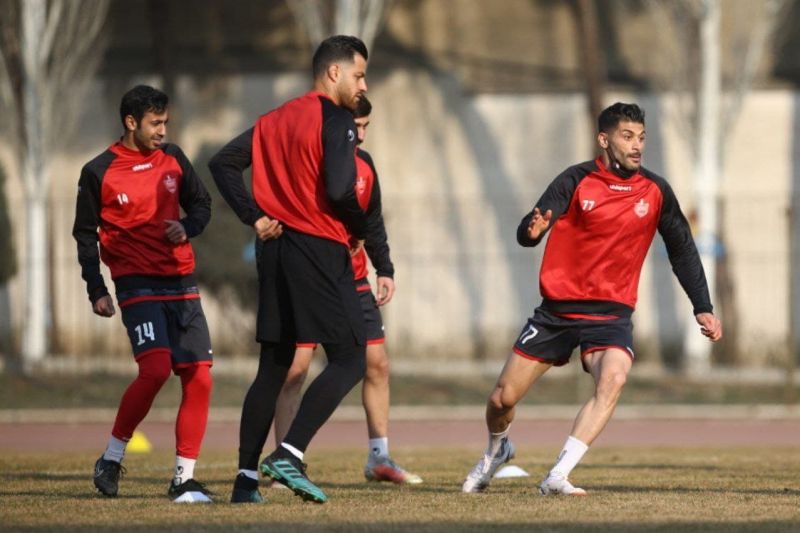 حیدری میهمان ویژه تمرین پرسپولیس؛ پورعلی گنجی با سرخپوشان تمرین کرد
