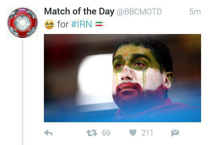 واکنش جالب MATCH OF THE DAY به حذف ایران