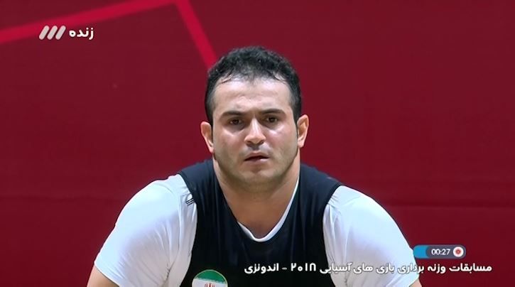 جاکارتا 2018/ مهار وزنه 221 کیلوگرم توسط سهراب مرادی در دو ضرب و کسب مدال طلا