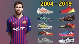 تمام کفش های فوتبالی لیونل مسی از 2004 تا 2019