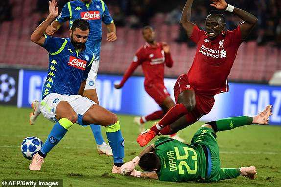 ناپولی 1-0 لیورپول: شکست قرمزها در دقیقه 90