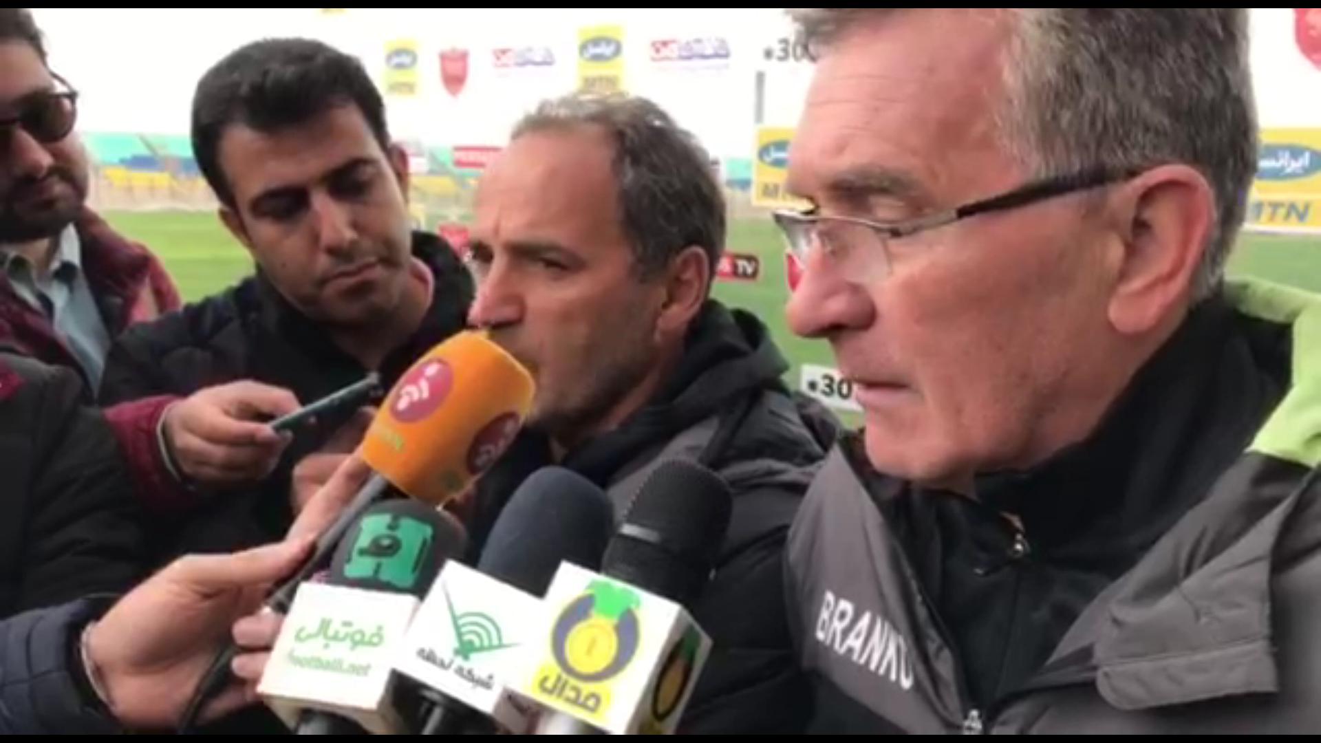 اختصاصی/ صحبت های برانکو در حاشیه تمرین امروز پرسپولیس
