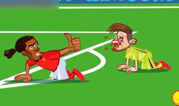 انیمیشن طنز بازی منچستریونایتد 0-1 بارسلونا