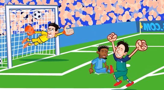 انیمیشن طنز بازی منچسترسیتی 4-3 تاتنهام